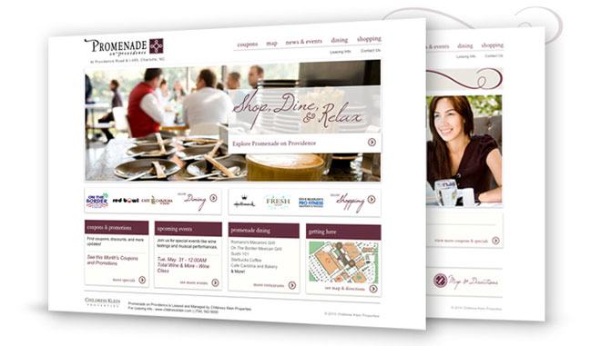 Promenade Retail Website Design by The North State